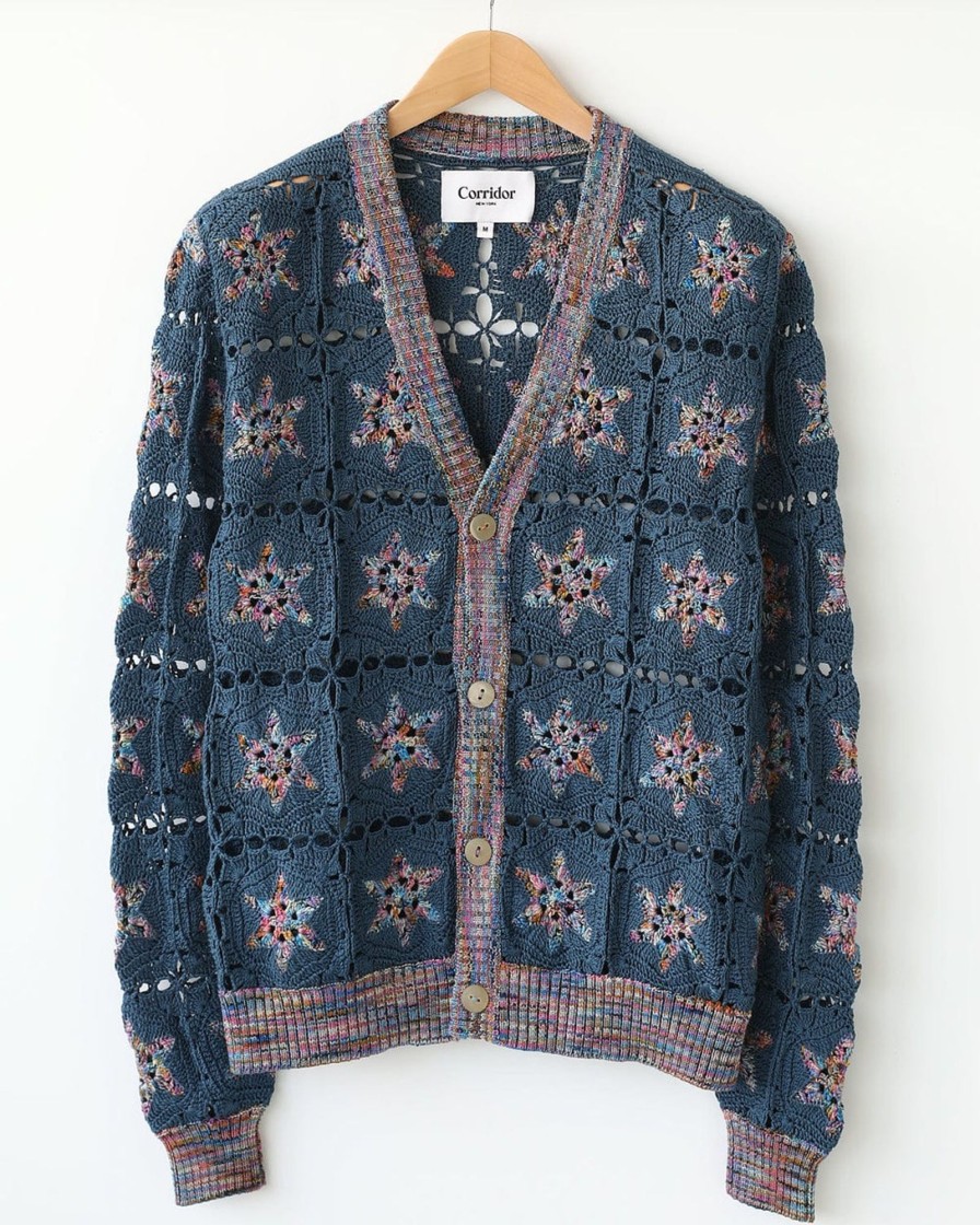 Knitwear Corridor | Starcrochetcardigan-Blue