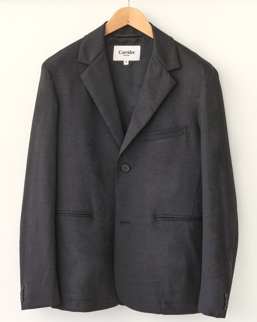 Suiting Corridor | Tropicalwool2Buttonblazer-Charcoal