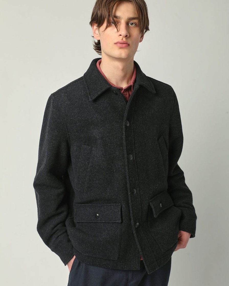 Outerwear Corridor | Lambswoolwalkingcoat-Charcoal