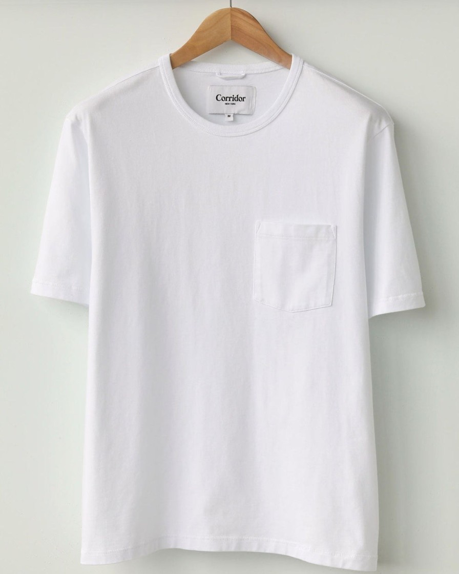 T-Shirts Corridor | Organicgarmentdyedtee-White