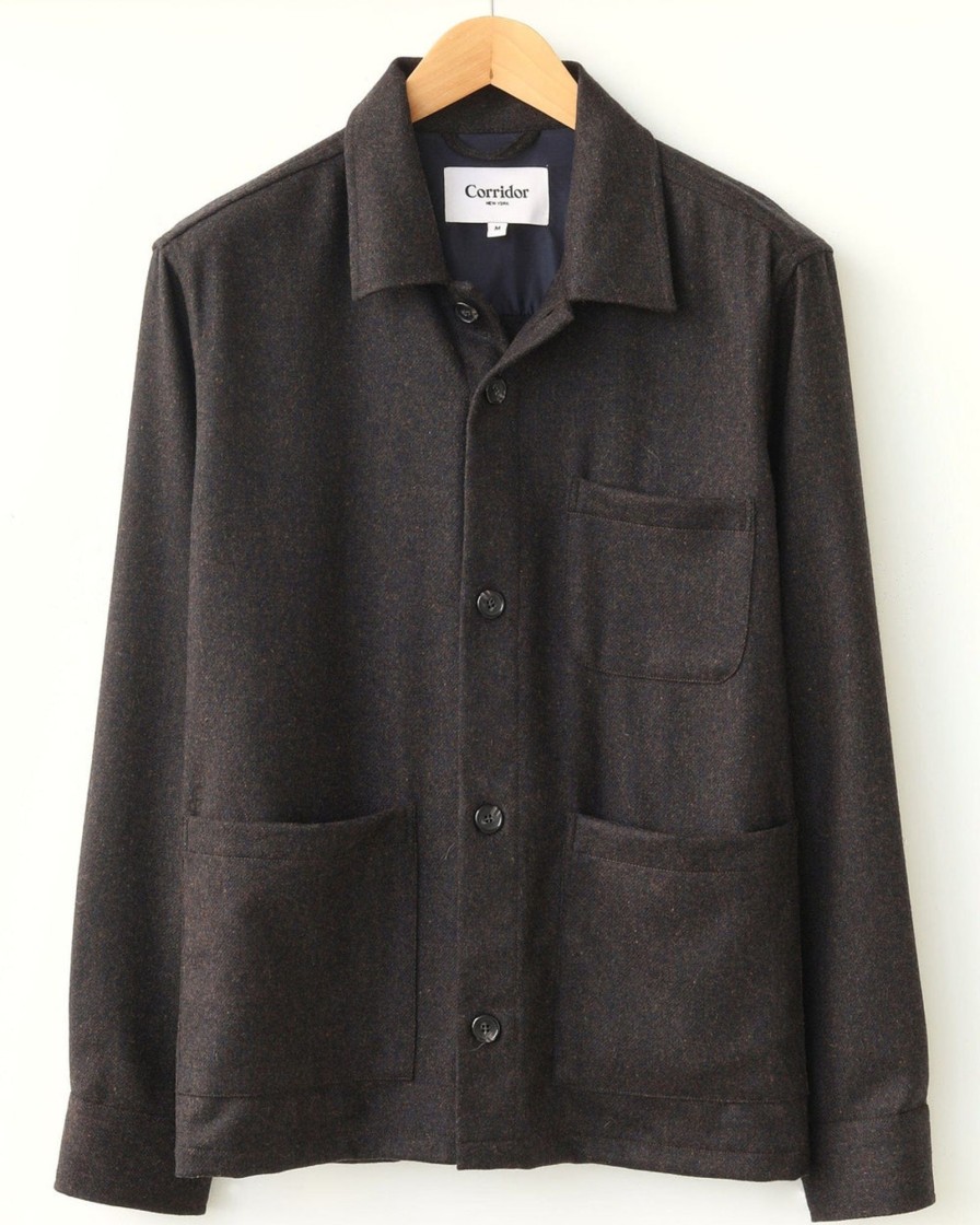 Outerwear Corridor | Lambswoolovershirt-Brown