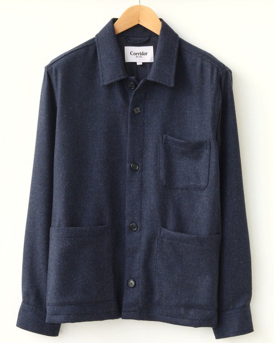 Outerwear Corridor | Lambswoolovershirt-Navy