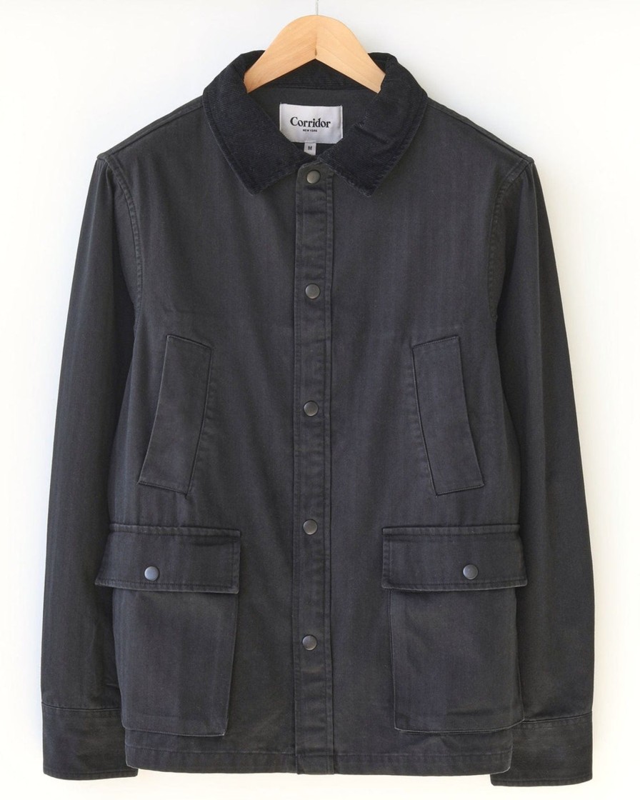 Outerwear Corridor | Herringbonecitybarncoat-Black